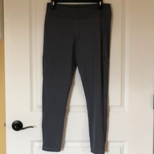 Victoria Secret DARK Gray Leggings. Zipper on side of ankle. Size L. NWOT